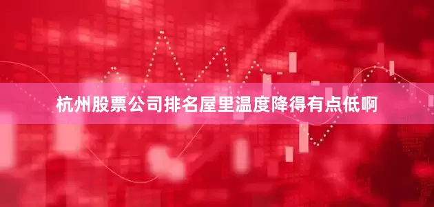 杭州股票公司排名屋里温度降得有点低啊
