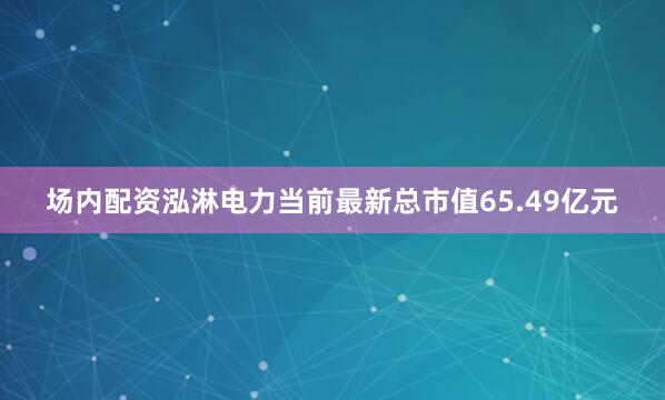 场内配资泓淋电力当前最新总市值65.49亿元